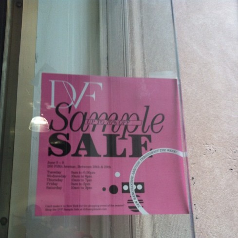 DVF Sample Sale 2012